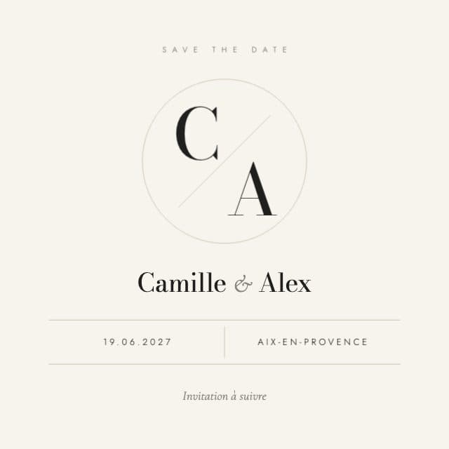Vorschau des Designs Save the date aus der Kollektion Épure