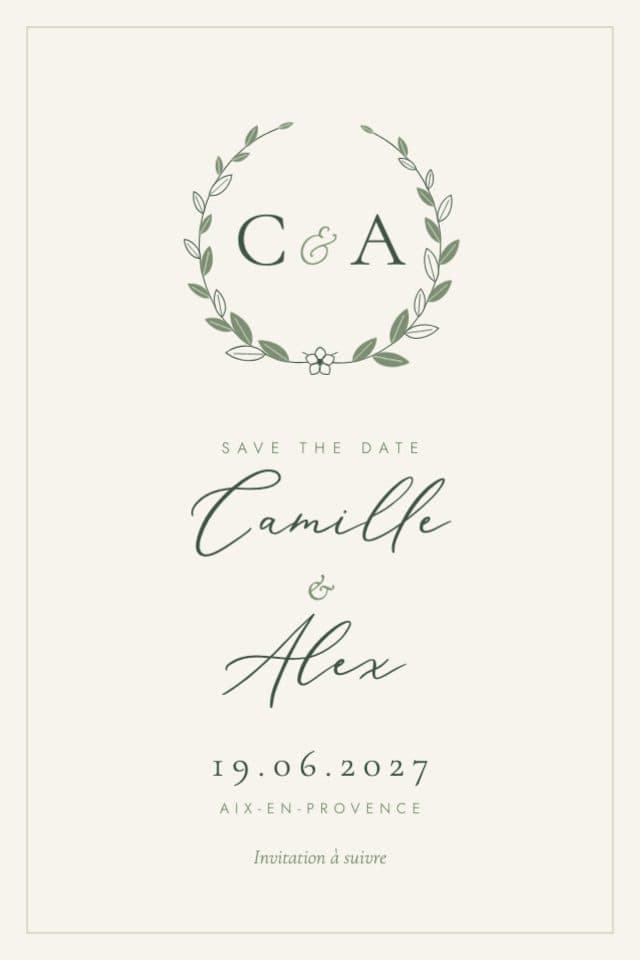 Vista previa del diseño Save the date de la colección Jardín secreto